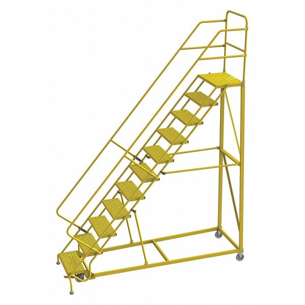 Rollng Ladder, Steel, Safety Angle, 11-Step