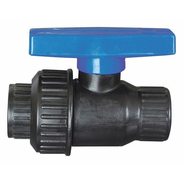 Single Union Ball Valve, Polypropylene, 2