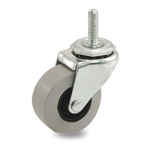 Castr, Swivl Stem, Gray TPR Rubber, 120 lb.