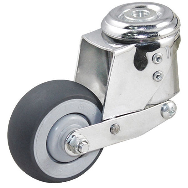 Bolt Hole Caster, 220 lb. Ld Rating, Gray