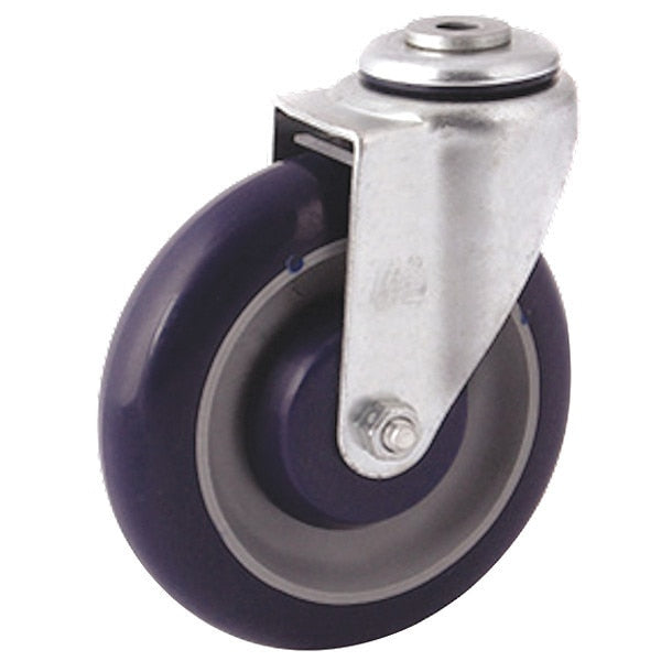 Cstr, Shp Cart Swvl Ho Kgp, Urethan, 175 lb