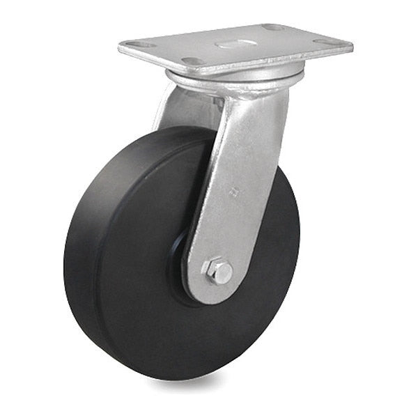 Caster, Swivel Plate, White Nylon, 2200 lb.
