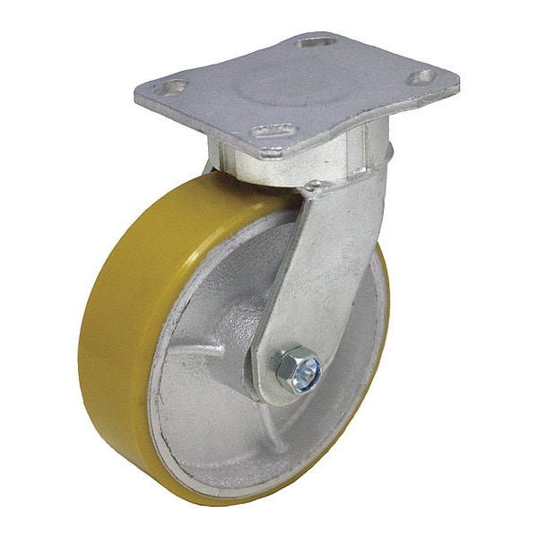 Cstr, Swivl Plate, Yellow Urethan, 1320 lb.