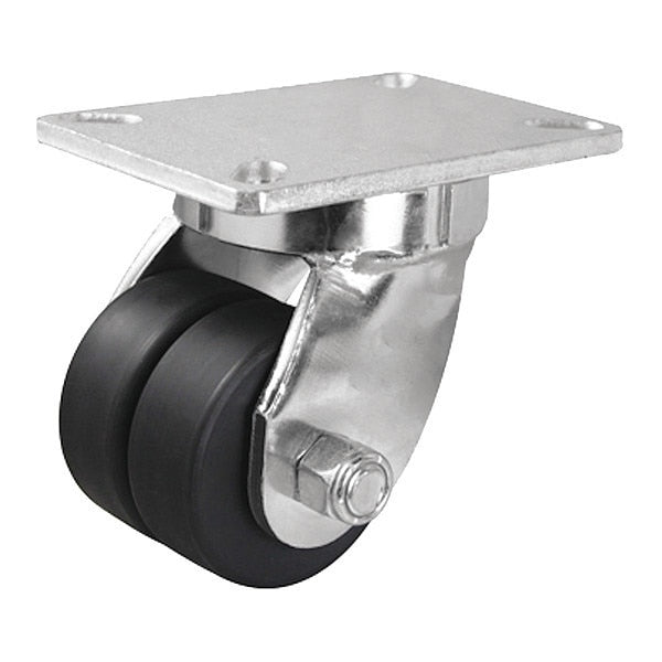 Cstr, Kngpnls Dual Whl Swvl, Nyln, 5500 lb.