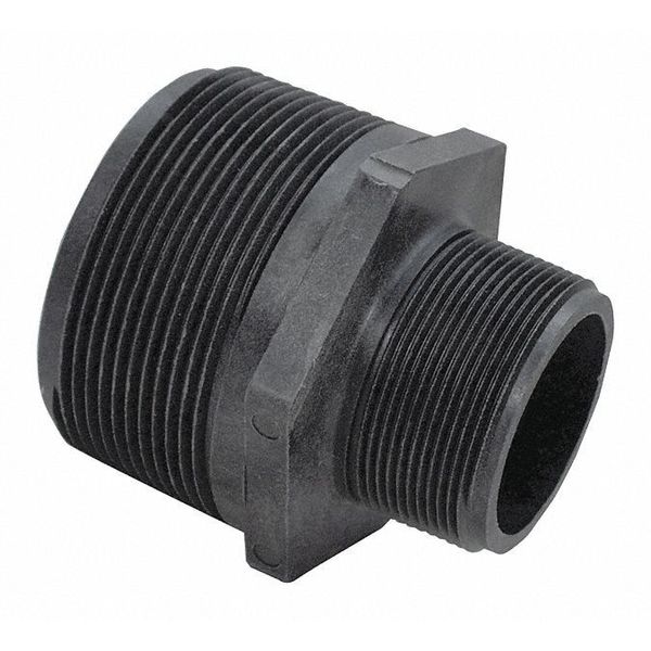 Polypropylene Hex Reducer Nipple, Polypropylene, 2
