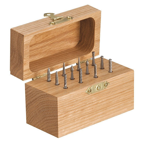 Carbide Bur, 12pcs. Bur Kit 1/8