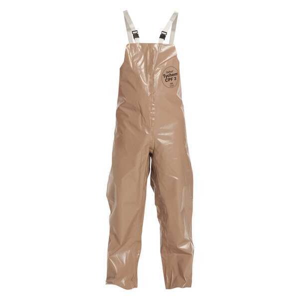 Bib Overall, Tan, Elastic, XL, PK6