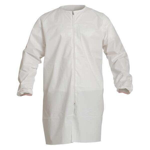 Frock, White, Elastic, 4XL, PK30