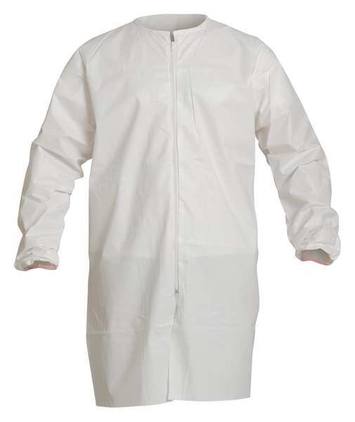 Frock, White, Elastic, 3XL, PK30