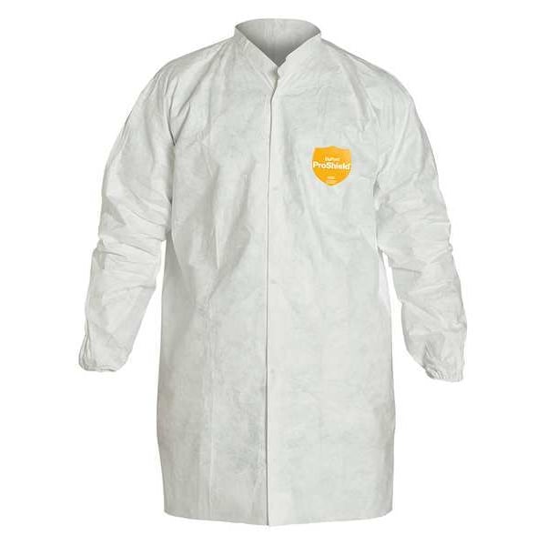 Disp Lab Coat, Polyethylene, White, XL, PK30
