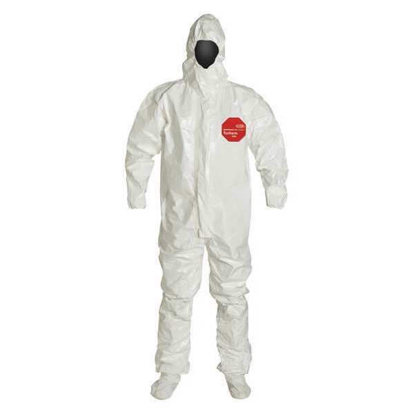 Coverall, Elastic with Sock Boot, L, PK6