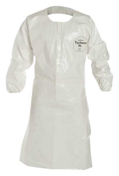 Coat Apron, Tychem(R) SL, White, XL, PK25