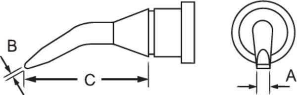 Soldering Tip, Chisel, 1/2In.