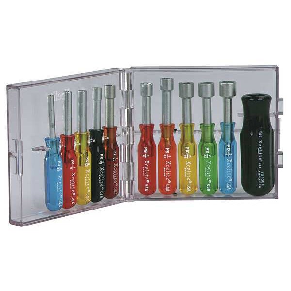 Nut Driver Set, 11 Pieces, SAE, Hollow