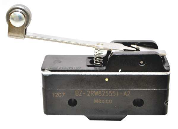 Industrial Snap Action Switch, Lever, Long, Roller Actuator, SPDT, 15A @ 240V AC Contact Rating
