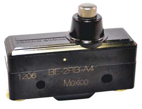 Industrial Snap Action Switch, Overtravel, Plunger Actuator, SPDT, 25A @ 480V AC Contact Rating