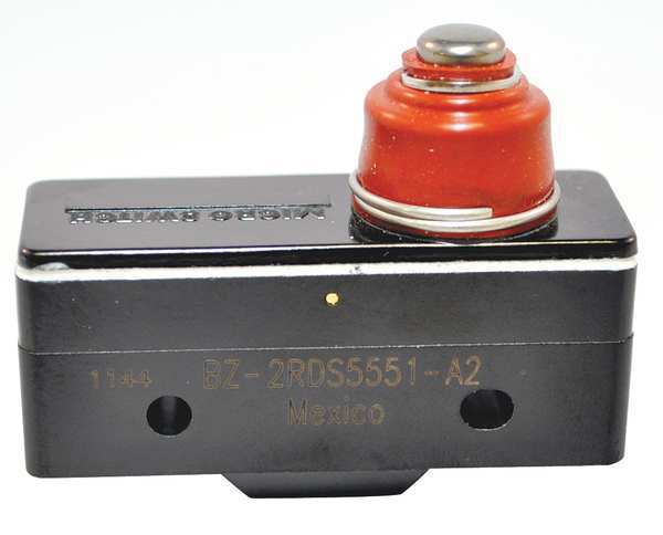 Industrial Snap Action Switch, Overtravel, Plunger, Short Actuator, SPDT
