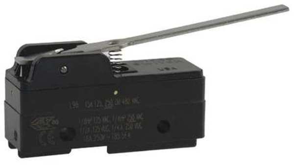 Industrial Snap Action Switch, Hinge, Lever Actuator, SPDT, 15A @ 240V AC Contact Rating