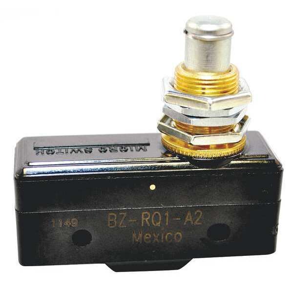 Industrial Snap Action Switch, Panel Mount, Plunger Actuator, SPDT, 15A @ 240V AC Contact Rating