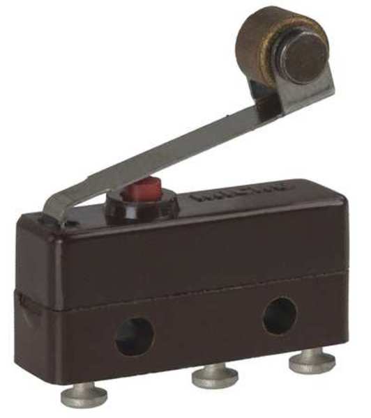 Miniature Snap Action Switch, Lever, Roller Actuator, SPDT, 5A @ 240V AC Contact Rating