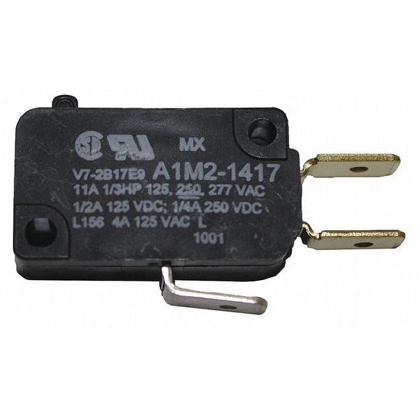 Miniature Snap Action Switch, Pin, Plunger Actuator, SPDT, 3A @ 240V AC Contact Rating