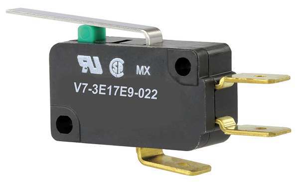 Miniature Snap Action Switch, Lever, Long Actuator, SPDT, 10A @ 240V AC Contact Rating