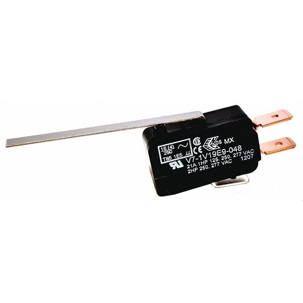 Miniature Snap Action Switch, Lever, Long Actuator, SPDT, 21A @ 240V AC Contact Rating