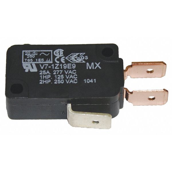 Miniature Snap Action Switch, Pin, Plunger Actuator, SPDT, 25A @ 240V AC Contact Rating