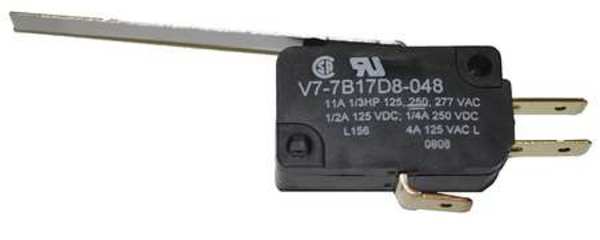 Miniature Snap Action Switch, Lever, Long Actuator, SPDT, 3A @ 240V AC Contact Rating