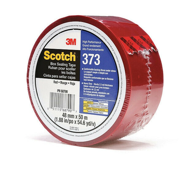 Carton Tape, Polypropylene, Red, 48mm x 50m