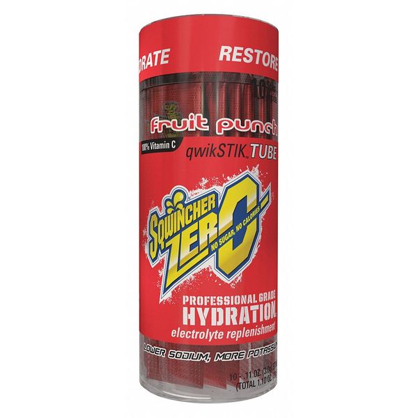 Qwik Stik(TM) Sugar Free Drink Mix Powder 0.11 oz., Fruit Punch, Pk10