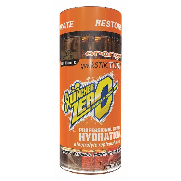 Qwik Stik(TM) Sugar Free Drink Mix Powder 0.11 oz., Orange, Pk10
