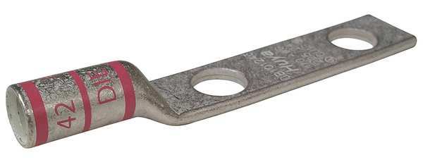 Two Hole Lug Compress Connector, 1/0 AWG