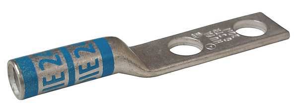 Two Hole Lug Compression Connector, 6 AWG