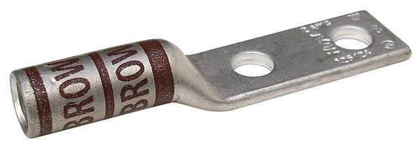 Two Hole Lug Compression Connector, 2 AWG