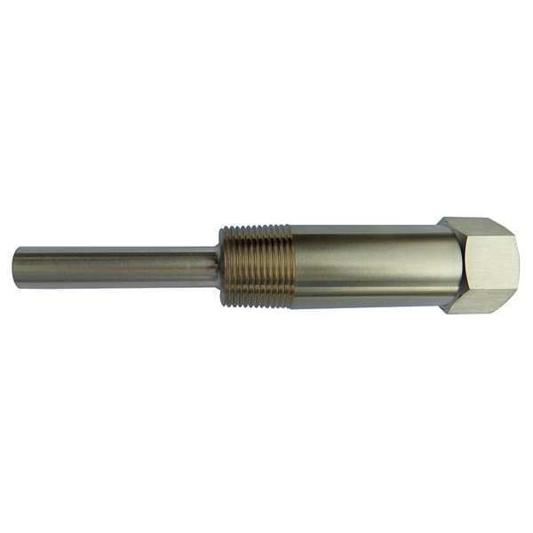 Bimetal Thermowell, Lagging, Brass, 1/2NPSM