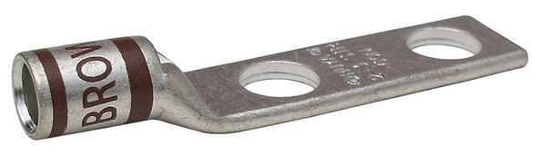 Two Hole Lug Compression Connector, 2 AWG