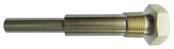 Industrial Thermowell, Brass, 1-1/4-18