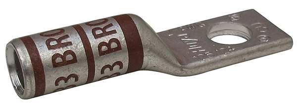 One Hole Lug Compression Connector, 2 AWG