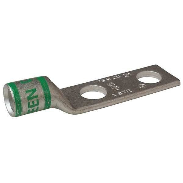 Two Hole Lug Compression Connector, 1 AWG