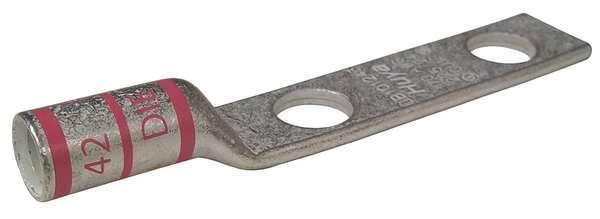 Two Hole Lug Compress Connector, 1/0 AWG
