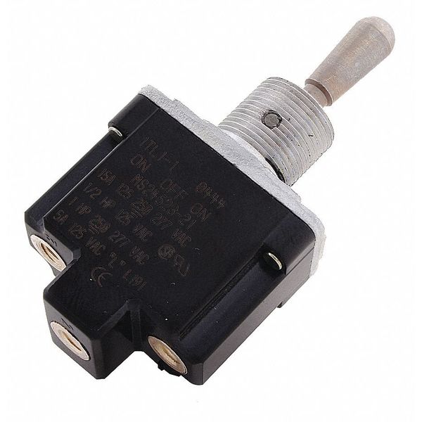 Toggle Switch, SPDT, 3 Connections, Momentary On/Maintained Off/Momentary On, 1/2 hp, 10A @ 277V AC