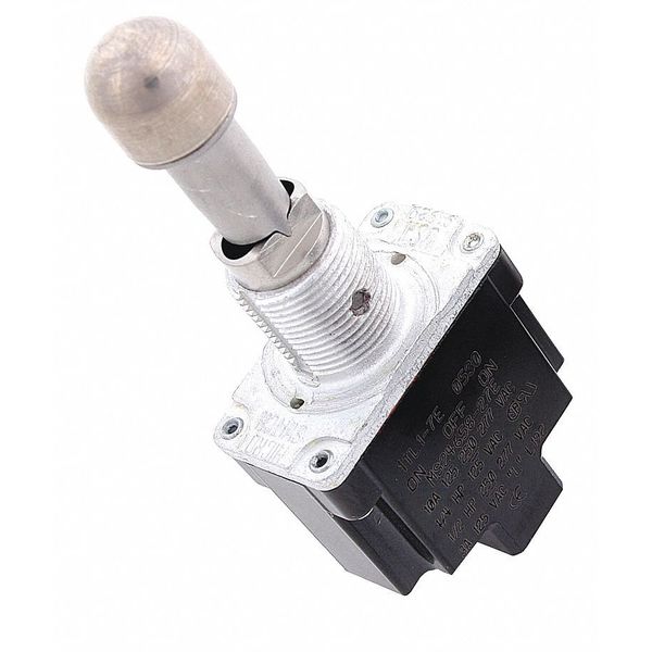 Toggle Switch, SPST, 2 Connections, Maintained On/Maintained Off, 1 hp, 15A @ 277V AC