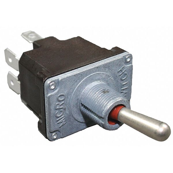 Toggle Switch, DPDT, 6 Connections, Momentary On/Maintained Off/Momentary On, 1/2 hp, 10A @ 277V AC