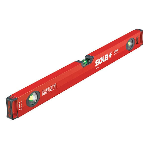 Box Level, Aluminum, 24 In, Red