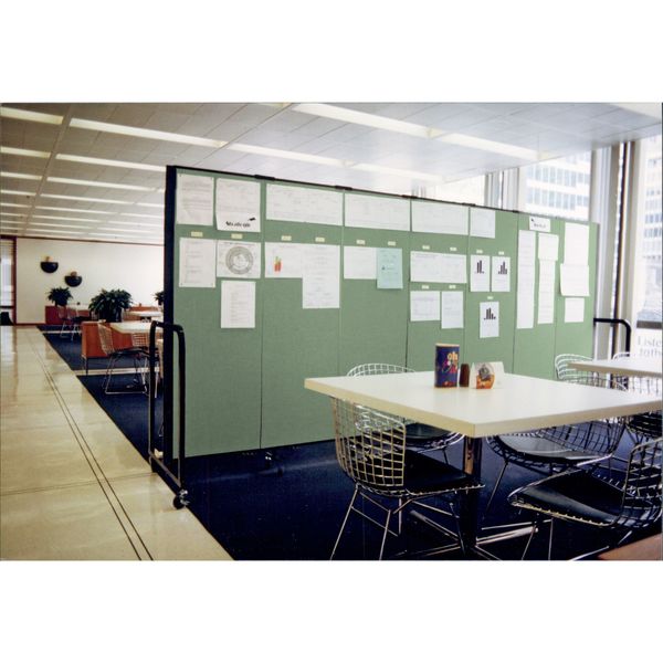 Partition, 5 Ft 9 In W x 7 Ft 4 In H, Blue