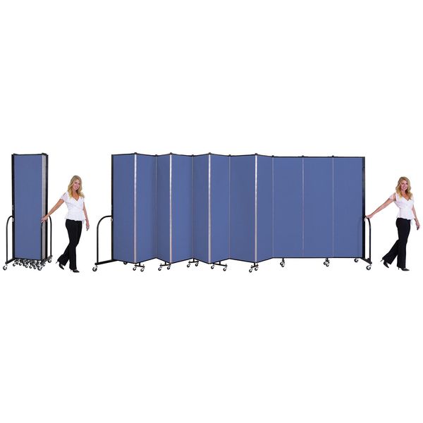 Partition, 5 Ft 9 In W x 7 Ft 4 In H, Blue