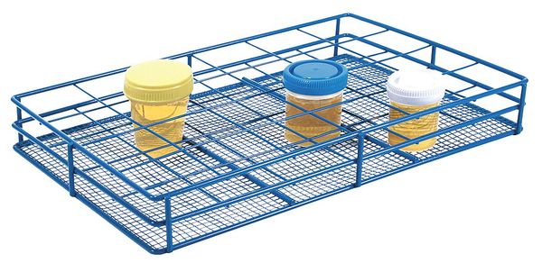 Test Tube Rack, Epoxy-Coated Steel, Blue
