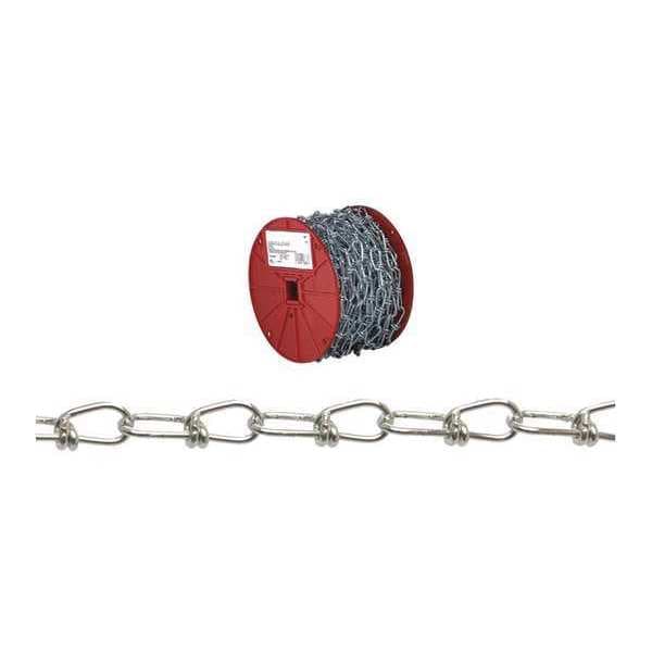 1/0 Double Loop (Inco) Chain, Zinc Plated, 100' per Reel