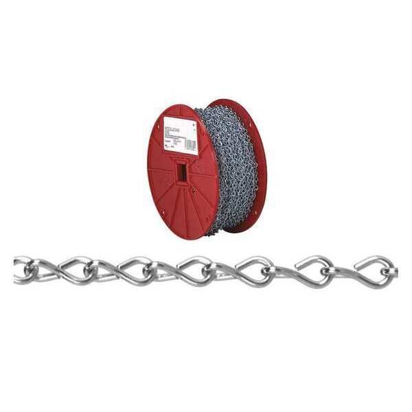 #16 Steel Single Jack Chain, Zinc Plated, 250' per Reel